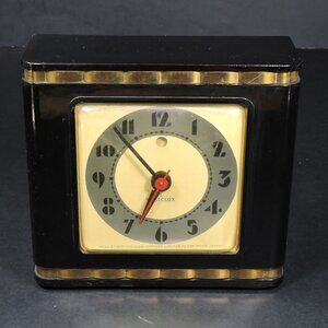 Vintage Westclox Electric Alarm Clock Black Bakelite 1940's Working